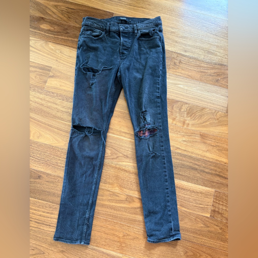 Distressed Black Jeans